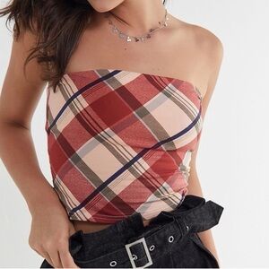 Urban Outfitters Plaid Tube Top, Size Small
